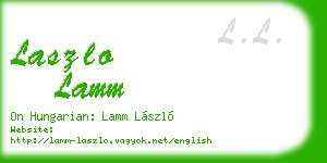laszlo lamm business card